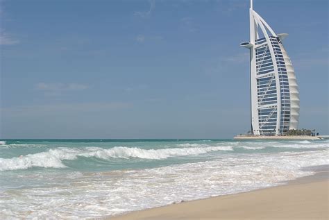 Dubai Sail Uae Burj Al Arab Hotel Building Beach Canvas