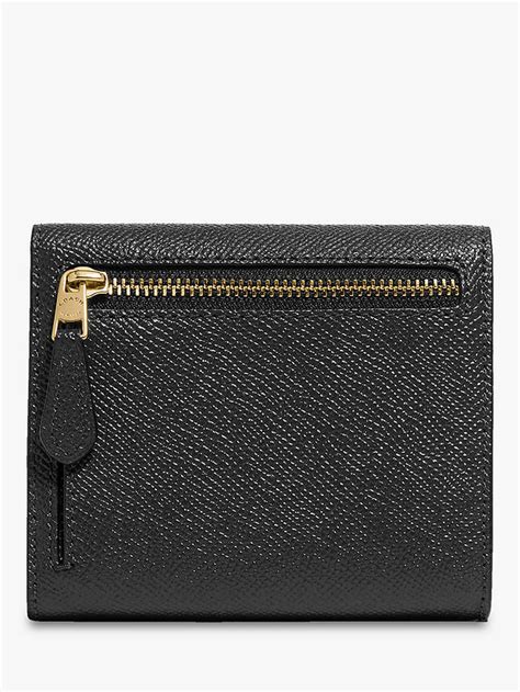 Coach Wyn Small Leather Envelope Purse Black At John Lewis And Partners