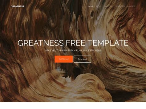 Download Free Htmlcss Template Greatness Free Html Templates Free