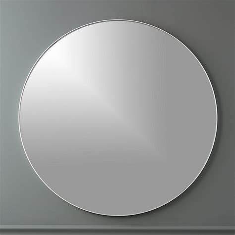 Frameless round wall mirrors, buy large round bathroom mirror on discounted price, round mirror for sale. infinity 36" round wall mirror | CB2