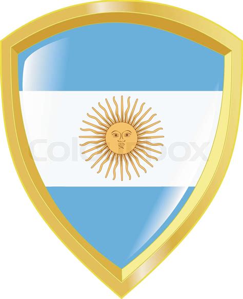 golden coat of arms of argentina stock vector colourbox