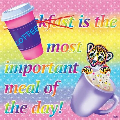 Coffee Is The Most Important Meal Of The Day Lisa Frank Stickers