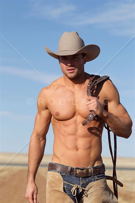 Hot Shirtless Cowboy On A Ranch In New Mexico ROB LANG IMAGES