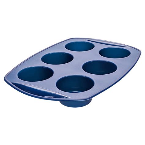 Scullery Kolori Silicone 6 Cup Muffin Tray Navy Blue By Scullery