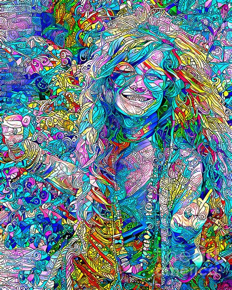 Janis Joplin In Contemporary Psychedelic Colors 20201120 Face Mask For