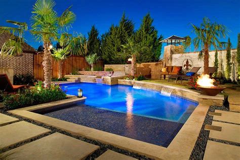 Beautiful Swimming Pool Landscaping With Trees Home Design Lover