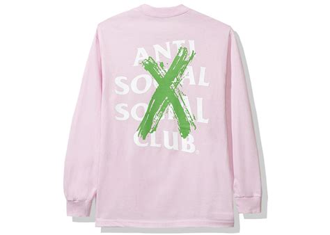 Anti Social Social Club Cancelled Remix Long Sleeve Tee Fw19 Pink Men