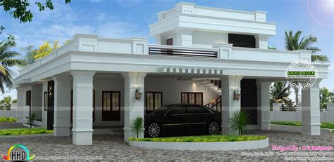 Single Floor Decorative Flat Roof House Kerala Home Design Bloglovin