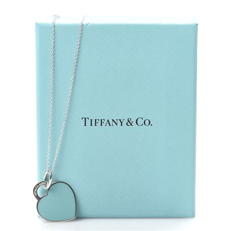 Tiffany Sterling Silver Enamel Return To Tiffany Heart Tag Pendant