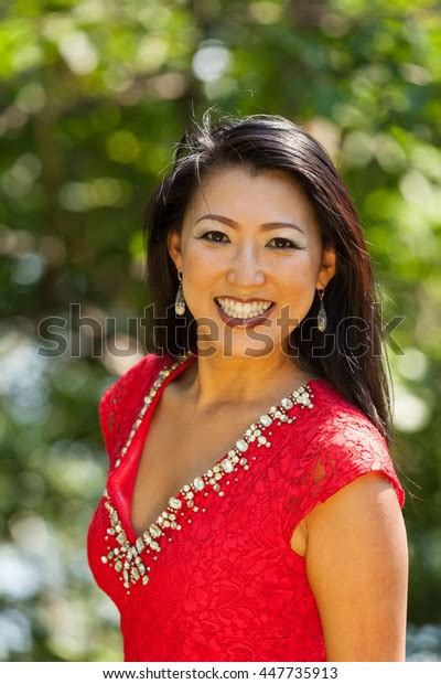 sexy mature asian woman red dress库存照片447735913 shutterstock