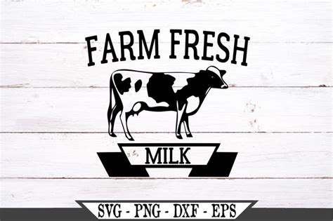 Farm Fresh Milk Svg Dairy Cow Svg Heifer Svg Farmhouse Etsy