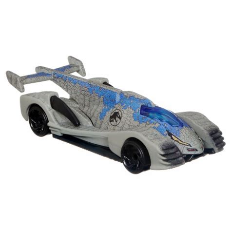 Mattel Hot Wheels Jurassic World Character Cars Velociraptor Blue 1