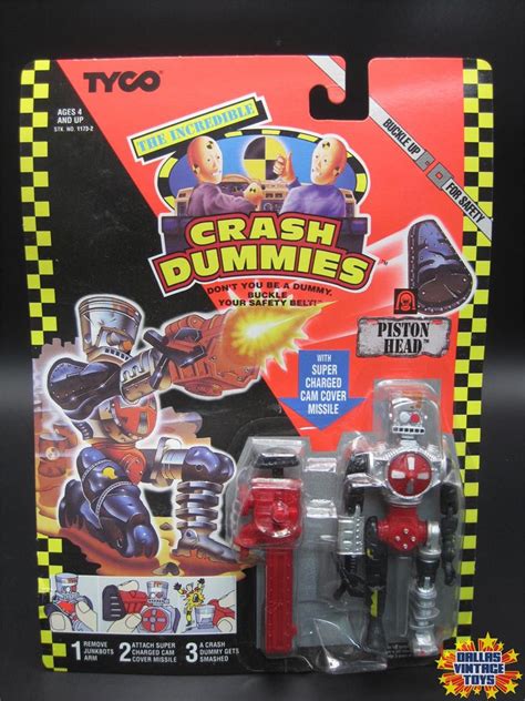 1992 TYCO The Incredible Crash Dummies Carded Piston Head 1B