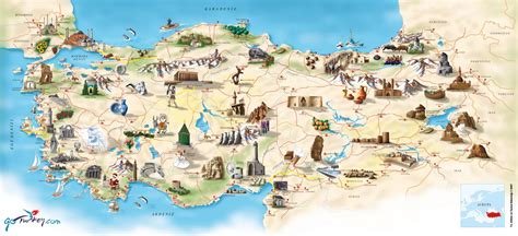 Карта турции станет вашим основным путеводителем и помощником в любой ситуации. Карта Турции с достопримечательностями | Каппадокия и вся ...