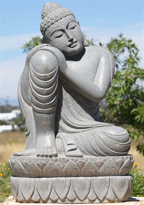 SOLD Stone Dreaming Garden Buddha Statue 36