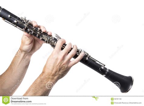 Man Playing Clarinet Stock Photo Image Of Clarinet Detail 95781130