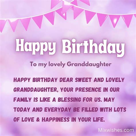 Sweet Birthday Wishes And Quotes For Granddaughter