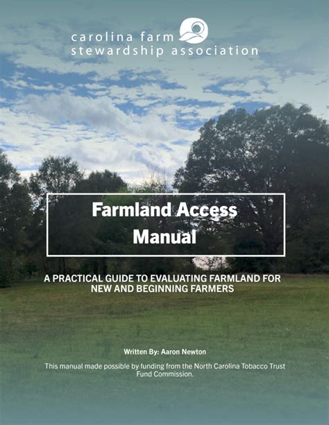Farmland Access Manual Carolina Farm Stewardship Association