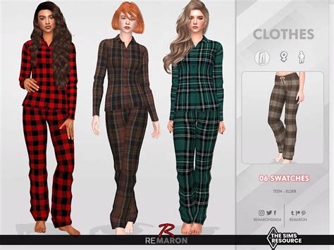 Pajamas Pants 01 For Female Sim By Remaron At Tsr Sims 4 Updates