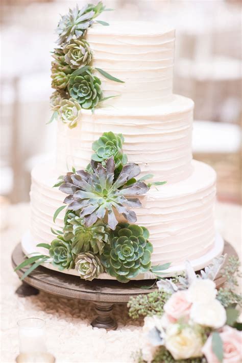 Succulents For Wedding Cake
