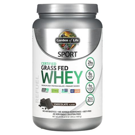 Garden Of Life Sport Grass Fed Whey Protein Chocolate Powder 2328 Oz