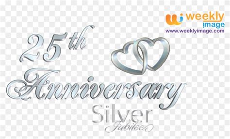 Silver Anniversary Clipart 25th Wedding Anniversary Png Free