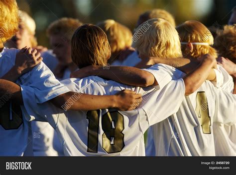 Soccer Team Huddle Image And Photo Free Trial Bigstock