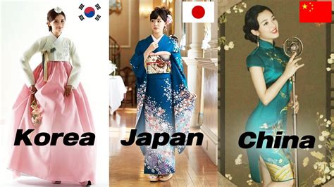 chinese japanese korean traditional costume difference chinese fashion