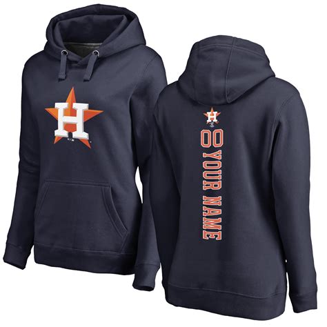 Houston Astros Women S Navy Personalized Backer Pullover Hoodie