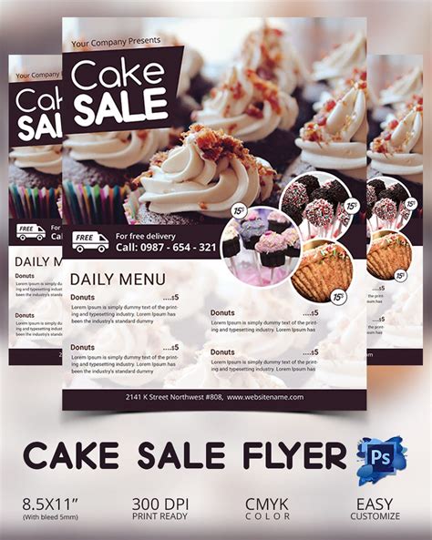 Cake Sale Flyer Template Free Printable Templates