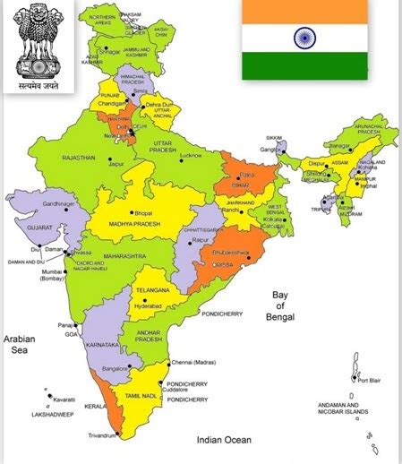 Neighbouring Countries Of India Union Territories Of India