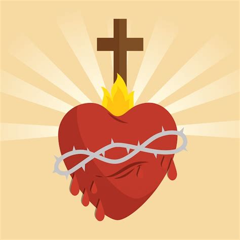 Heart Jesus Vectors And Illustrations For Free Download Freepik