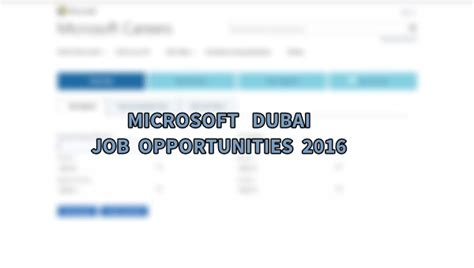 Microsoft Uae Jobs November 2016 Dubai Ofw