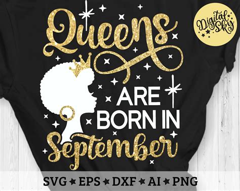 Queens Are Born In September Svg Black Women Magic Svg Afro Etsy
