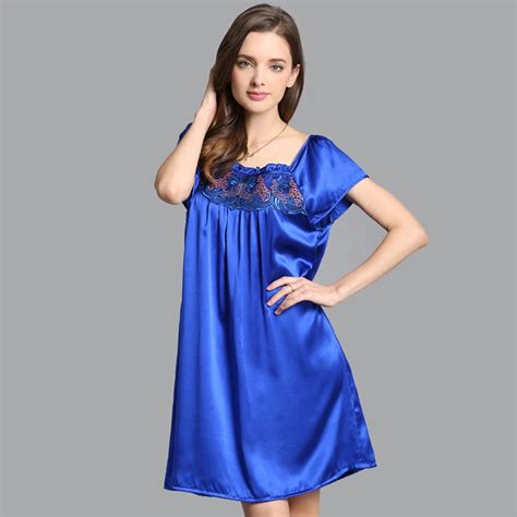 Women Nightgowns 100 Silkworm Silk Sleepwear Female Summer Short Sleeve Silk Sleeping Dress