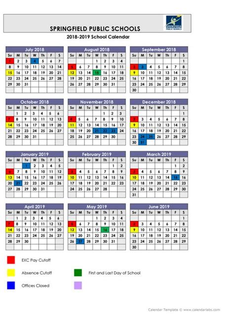 2018 2019 Payroll Calendar By Springfield Flipsnack