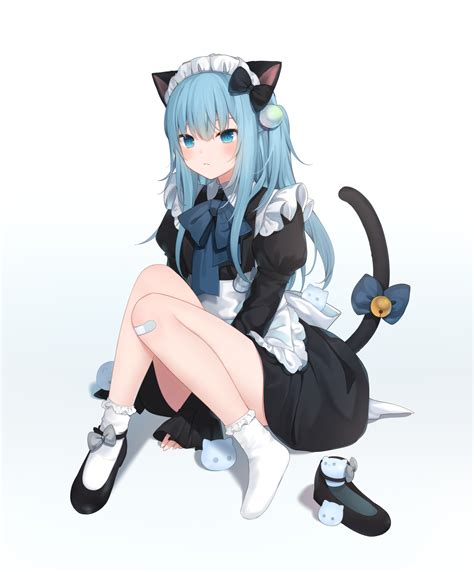 Anime Anime Girls Cat Girl Amashiro Natsuki Maid Outfit Animal Ears