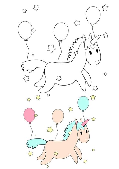 Kawaii Unicorn Coloring Pages Unicorn Coloring Pages