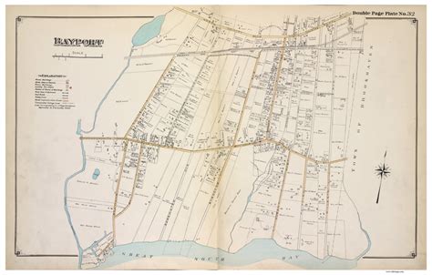 Bayport Islip New York 1915 Old Map Reprint Suffolk Co Atlas