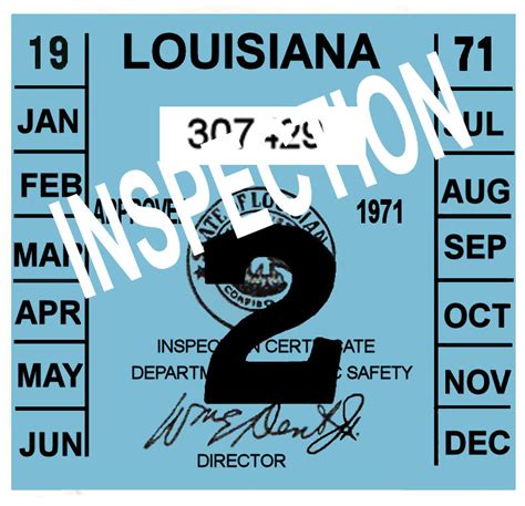 1971 Louisiana Inspection Sticker 2000 Bob Hoyts