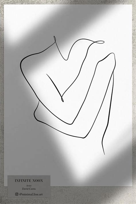 Woman Crossed Arm Line Art Minimalist Female One Line Drawing Body