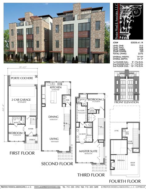 3 Storey Townhouse Floor Plans Floorplansclick