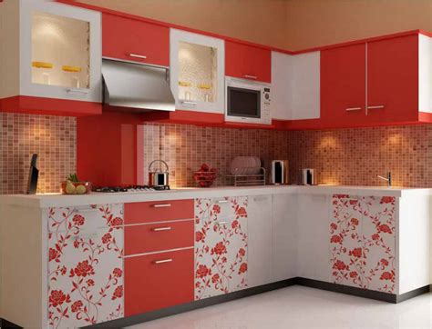 dapur minimalis warna merah hitam  modern  nyaman