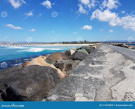 Rocky Road Along Sea Stock Image Image Of Rocky Seas 111010959