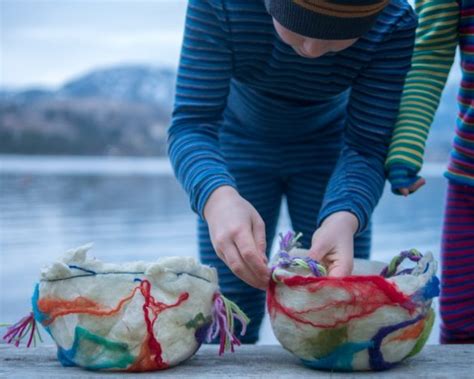 How To Make A Wet Felted Lantern For Winter Solstice Backwoods Mama