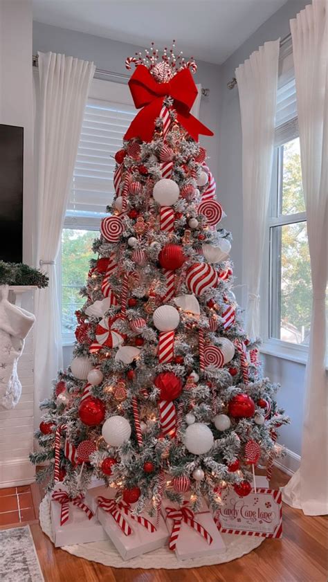 Festive Candy Cane Christmas Tree