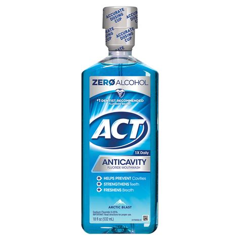 Act Anticavity Fluoride Mouthwash Arctic Blast 18 Oz Adult Mouthwash