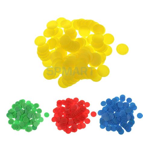 Magideal 100pcspack 18mm Opaque Plastic Board Game Counters Tiddly