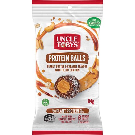 Uncle Tobys Peanut Butter & Caramel Protein Balls 84g | Woolworths