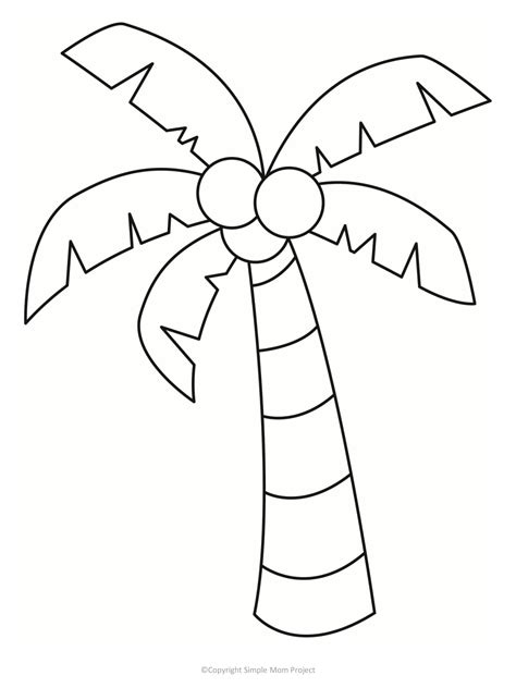 Free Printable Palm Tree Template Simple Mom Project Palm Tree Crafts
